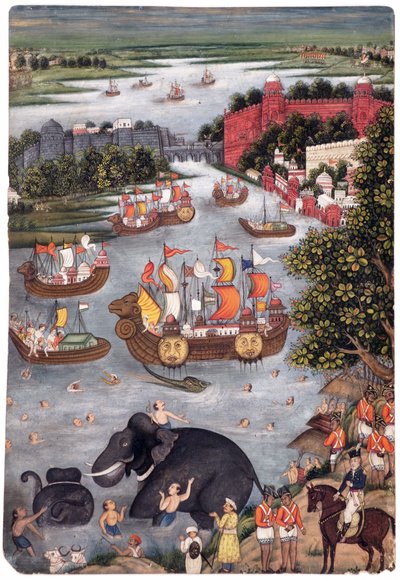 Festivities on a River by Indian School