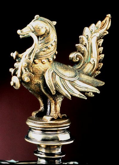 Finial to Free Standing Ritual Oil Lamp by Indian School