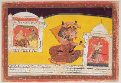 Laksmama Cuts the Nose of Surpanakha, from the Ramayana by Indian School