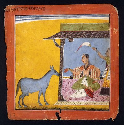 Gaudi Ragini, Wife of Sri Raga by Indian School