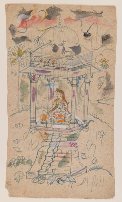 Gaunsmalar of Ganda Malhara Ragini, c.1850 by Indian School