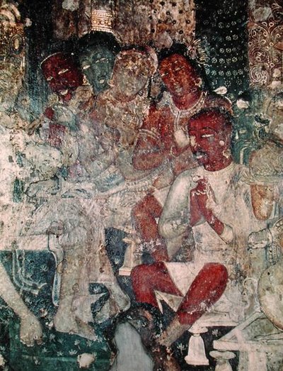Group of figures, from the interior of Cave 16 by Indian School