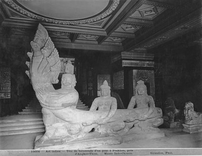 Head of a Balustrade, Originally from a Bridge at Prakhan, Angkor-Thom by Indian School