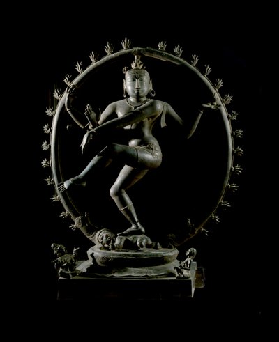 Hinduism: representation of the god Shiva Nataraja, god of dance. Bronze sculpture 12th century - Kolkata, Indian museum by Indian School