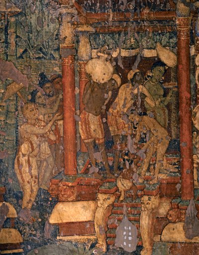 Indian Art: Fresco in the Buddhist Cave No. 1, 5th - Early 6th Century by Indian School