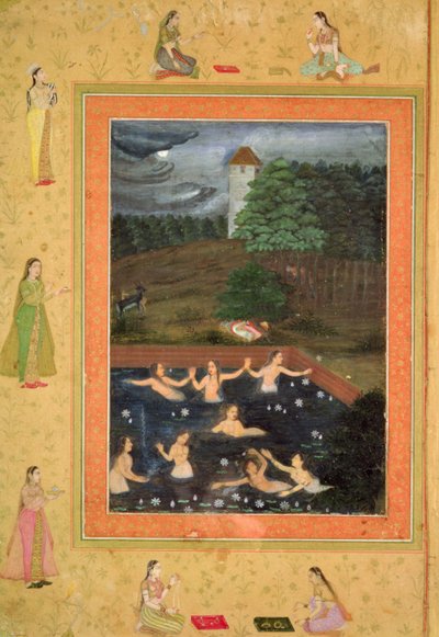 Eight Women Bathing by Indian School