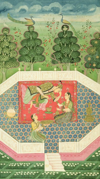 The Queen of the Fairies Entertains the Prince by Indian School