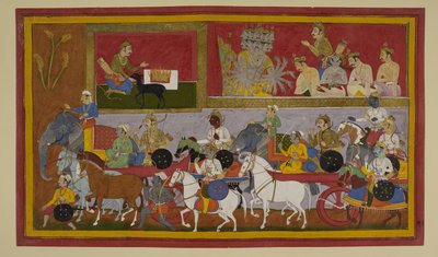 Indrajit Readies Magic to Battle Rāma by Indian School