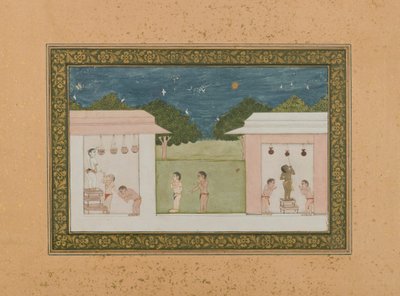Krishna Stealing Curds by Indian School