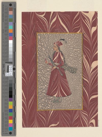 Lady Carrying a Peacock, Bijapur by Indian School