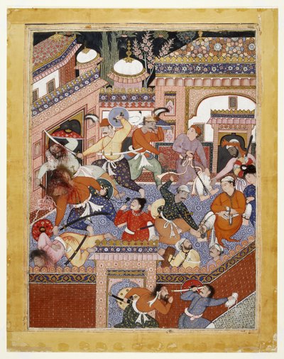 Led by Songhur Balkhi and Lulu the Spy, the Ayyars Slit the Throats of Prison Guards and Free Said Farrukh-Nizhad, 1557 - 1572 by Indian School
