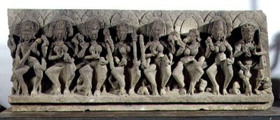 Lintel depicting Siva and the Seven Mother Goddesses, Gurjara-Pratihara dynasty, Allahabad by Indian School