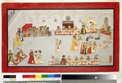 Maharana Sangram Singh with His Children and Courtiers by Indian School