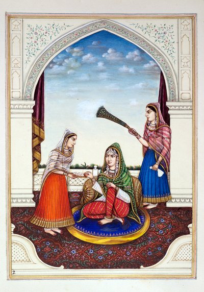 Maharani Jindan, from The Kingdom of the Punjab, Its Rulers and Chiefs, Volume I, a Volume of 27 Watercolour Studies by an Unidentified Indian Artist (c.1840) by Indian School