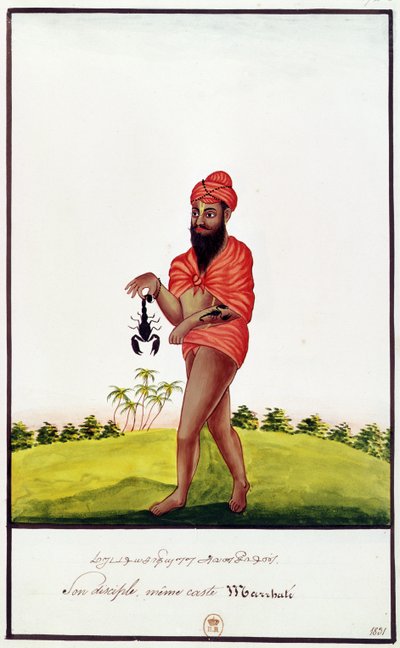 Seller of remedies against scorpion bites, 1831 by Indian School