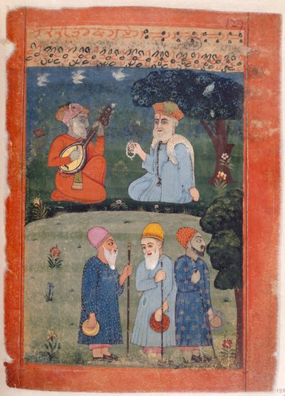 Baba Nanak, Mardana and Fakirs, illustration from the 