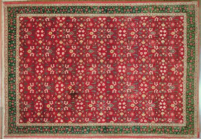 Mughal carpet with a blossom and lattice design, North Indian by Indian School