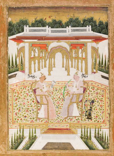 Nawab Mir Alam Bahadur and Raja Chandu Lal Bahadur by Indian School