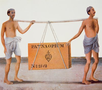 Opium from Patna, India, bound for China during the Opium Wars by Indian School