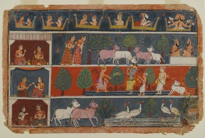 Page from a Dispersed Bhagavata Purana Series, c.1680 by Indian School