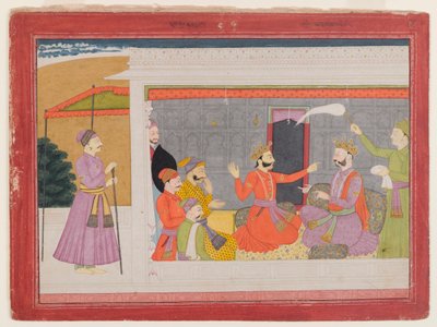 Page from a Rukmini Haran series, c.1780-1800 by Indian School