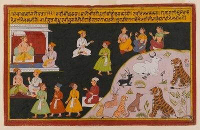 Page from a dispersed Panchakhyana series, c.1720-40 by Indian School