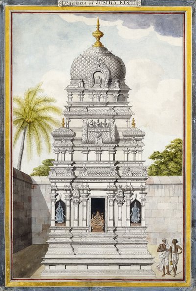 Part of the Temple of Jambukeshvara, Srirangam, Tamil Nadu by Indian School