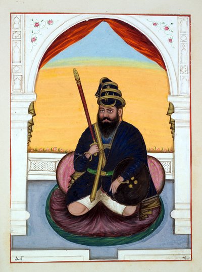 Phola Singh Nihang, from The Kingdom of the Punjab, its Rulers and Chiefs, volume II by Indian School