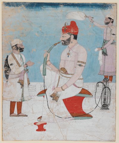 Portrait of Raja Sansar Chand of Kangra by Indian School