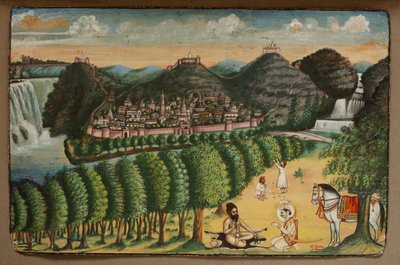 Prince visiting a hermit by Indian School
