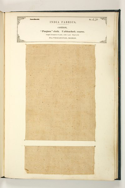 Punjum Cloth, Vizagapatam, Madras, from The Collection of the Textile Manufacturers of India, by John Forbes Watson, published in 1866 by Indian School