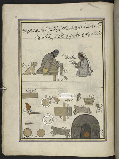 Punkah-makers by Indian School