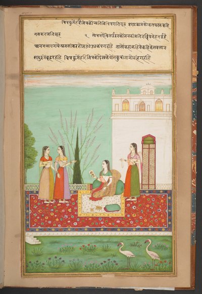 Radha’s hidden meeting with her lover through a painting by Indian School