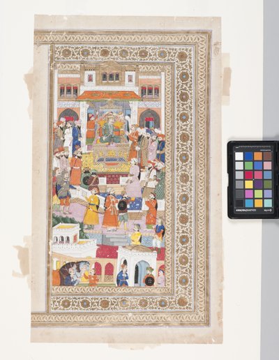 Raja with Courtiers by Indian School