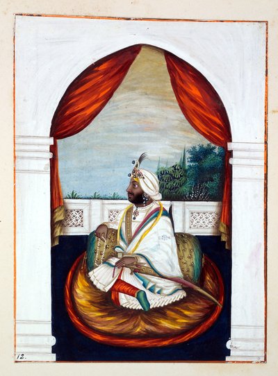 Rajah Sher Singh, from The Kingdom of the Punjab, its Rulers and Chiefs, volume I by Indian School