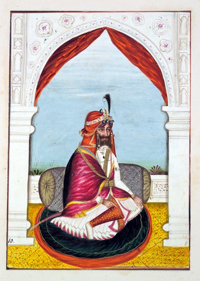 Rajah Suchet Singh, from The Kingdom of the Punjab, its Rulers and Chiefs, volume I by Indian School