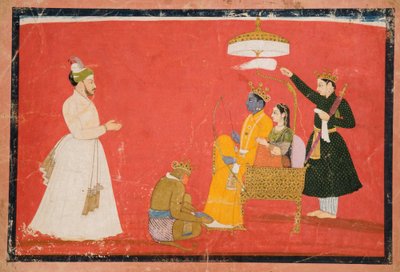 Rama and Sita Enthroned by Indian School