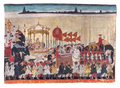 Rao Tuljaji in Procession by Indian School