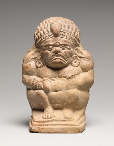 Rattle in the Form of a Crouching Grotesque Yaksha by Indian School