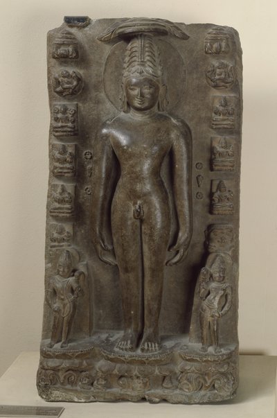Relief Depicting Vrishabha, the First Tirthankara by Indian School