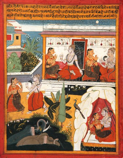Shiva and Gauri by Indian School