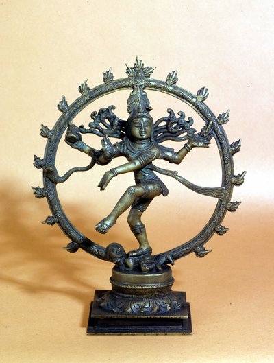 Shiva dancing in the circle of fire and crushing the spirit of evil. 18th century, Milan by Indian School