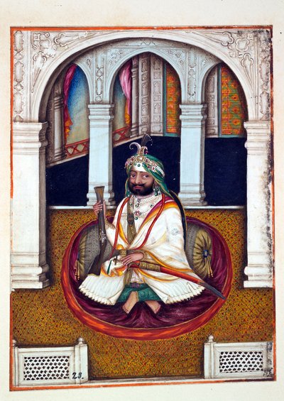 Sirdar Lehna Singh, from The Kingdom of the Punjab, its Rulers and Chiefs, volume I by Indian School