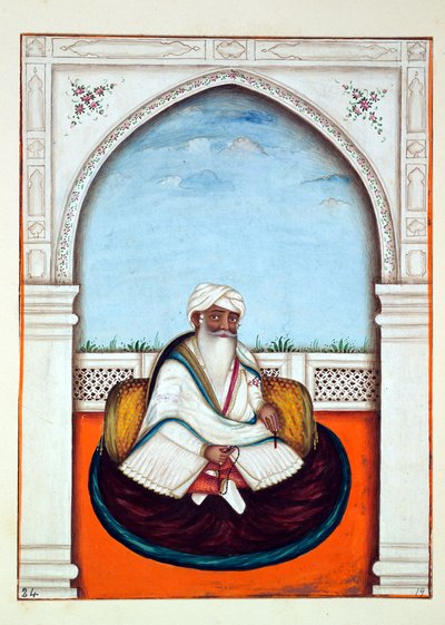 Sirdar Sham Singh, from The Kingdom of the Punjab, its Rulers and Chiefs, volume I by Indian School