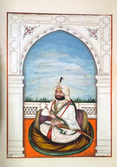 Sirdir Ajit Singh, from The Kingdom of the Punjab, its Rulers and Chiefs, volume I by Indian School