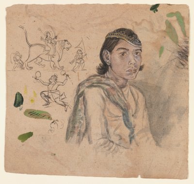 Study of a youth, c.1800 by Indian School