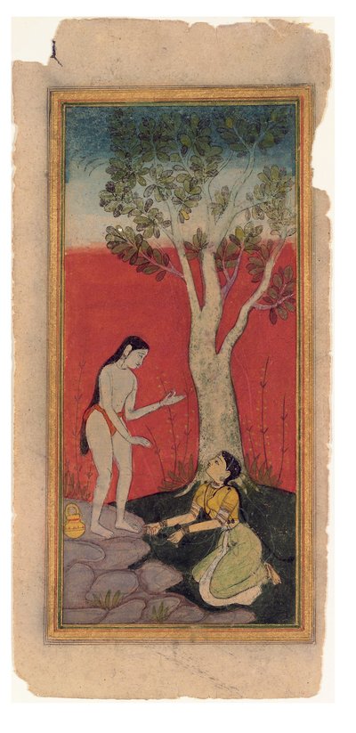 The Celestial Nymph Pleads with the Sage by Indian School