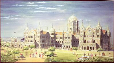 The Chatrapati Shivaji Terminus Station, Mumbai, India, 1900 by Indian School
