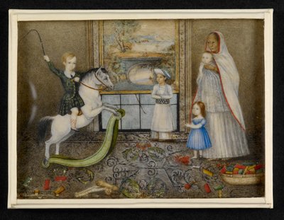 The Children of Sir John and Lady Login with their Ayah and Indian playmate, c.1846 by Indian School