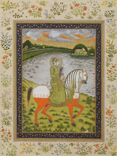 The Emperor Muhammad Shah, Equestrian, in the Hunting Field by Indian School